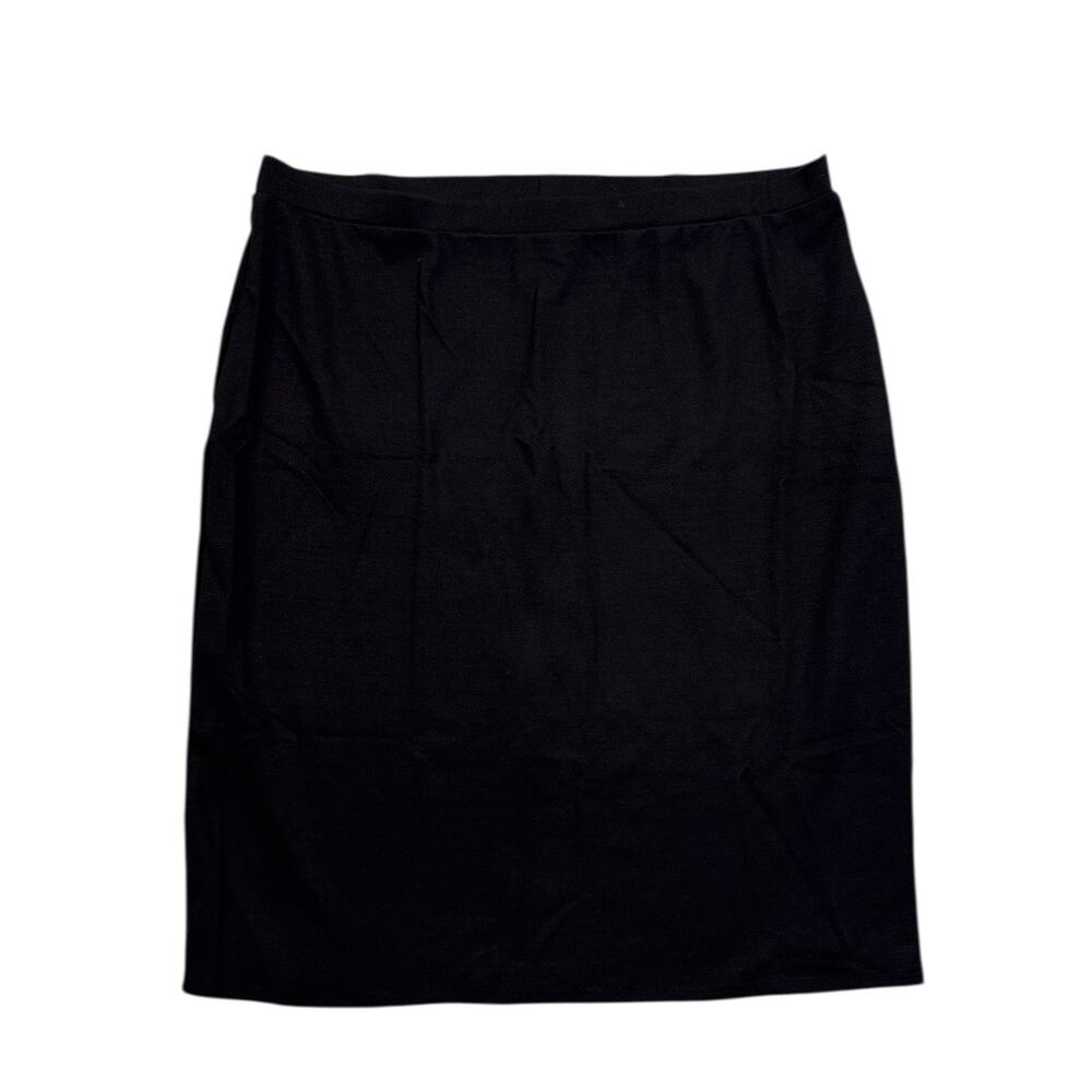 Star Vixen Black Pencil Skirt Petite XL Stretch Knee Length Career Office NWT